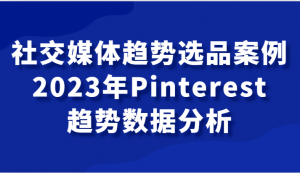 社交媒体趋势选品案例，2023年Pinterest趋势数据分析课-KJ分享