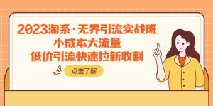 2023淘系·无界引流实战班：小成本大流量，低价引流快速拉新收割-KJ分享