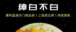 暴利蓝海冷门商品表丨上架就出单丨持续更新-KJ分享