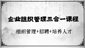 企业组织管理三合一课程：组织管理+招聘+培养人才-KJ分享