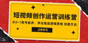 2023短视频创作运营训练营,从0~1账号起步,学会底层逻辑思维 拍摄方法-KJ分享