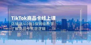 Tk商品卡线上课，店铺端从0到1保姆级教学，了解商品卡底层逻辑（20节）-KJ分享