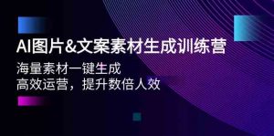 AI图片&文案素材生成训练营,海量素材一键生成 高效运营 提升数倍人效-KJ分享
