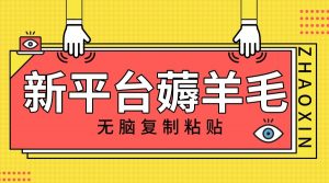 新平台撸收益,无脑复制粘贴,1万阅读100块,可多号矩阵操作-KJ分享