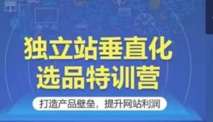 独立站垂直化选品特训营,打造产品壁垒,提升网站利润-KJ分享