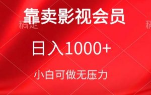 靠卖影视会员,日入1000+,落地保姆级教程,新手可学-KJ分享