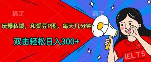 玩爆私域，和爱豆P图，每天几分钟 轻松日入300+-KJ分享