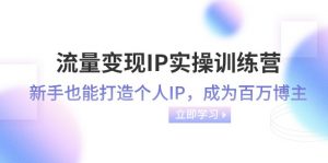 流量变现IP实操训练营：新手也能打造个人IP，成为百万 博主（46节课）-KJ分享