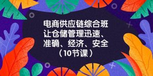 电商供应链综合班,让仓储管理迅速、准确、经济、安全!(10节课)-KJ分享