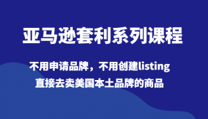 亚马逊套利系列课程，不用申请品牌，不用创建listing，直接去卖美国本土品牌的商品-KJ分享