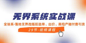 无界系统实战课，全体系落地无界改版后选择、出价、高投产做付费引流-KJ分享