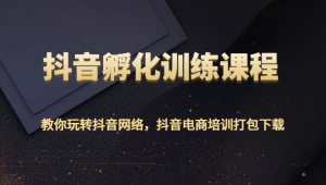 抖音孵化训练课程-教你玩转抖音网络,抖音电商培训打包下载-KJ分享