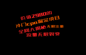 价值2980的CPA掘金项目大揭秘,号称当天收益200+,不见收益包赔双倍-KJ分享