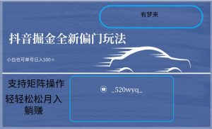 2024抖音全新掘金玩法5.0,小白在家就能轻松日入500+,支持矩阵操作-KJ分享