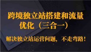 跨境独立站搭建和流量优化（三合一）解决独立站运营问题，不走弯路！-KJ分享