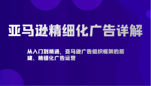 亚马逊精细化广告详解-从入门到精通,亚马逊广告组织框架的搭建、精细化广告运营-KJ分享