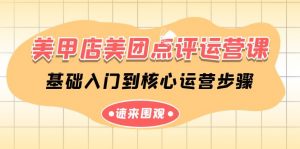 美甲店美团点评运营课,基础入门到核心运营步骤(14节课)-KJ分享