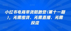 小红书电商带货陪跑营(第十一期)，无需囤货、无需直播、无需投流-KJ分享