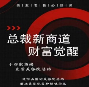 总裁新商道(美业老板必修课)，通俗易懂的美容院总结，解决美容院各种疑难杂症-KJ分享