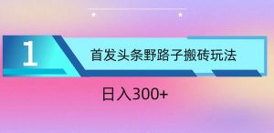 ai头条掘金野路子搬砖玩法,小白轻松上手,日入300+-KJ分享