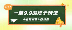 小白也能轻松玩转的搭子项目,一单9.9,日入四位数-KJ分享