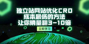 独立站网站优化CRO,成本最低的方法,让你销量翻3-10倍(5节课)-KJ分享