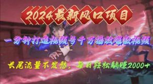 2024年新风口,视频号分成2.0计划,多种玩法打爆视频号,每日轻松2000-KJ分享