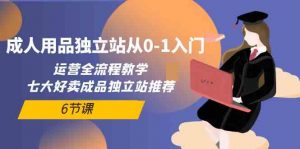 成人用品独立站从0-1入门，运营全流程教学，七大好卖成品独立站推荐（6节课）-KJ分享