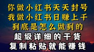 都知道小红书能引流私域变现,可为什么我能一天引流几十人变现上千,但你却频频封号违规被限流-KJ分享