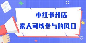 小红书开店,素人可以参与的风口(39节视频课程)-KJ分享