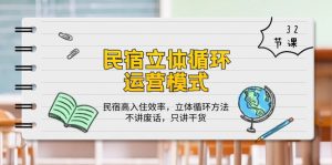 民宿立体循环运营模式：民宿高入住效率，立体循环方法，只讲干货（32节）-KJ分享