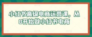 小红书高级电商运营课,从0开始做小红书电商-KJ分享