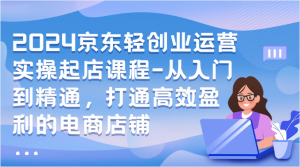 2024京东轻创业运营实操起店课程-从入门到精通，打通高效盈利的电商店铺-KJ分享