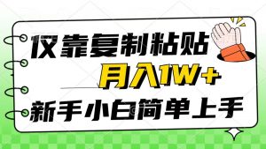 仅靠复制粘贴,被动收益,轻松月入1w+,新手小白秒上手,互联网风口项目-KJ分享