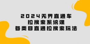 2024无界直通车·拉搜索系统课：各类目直通车 拉搜索玩法！-KJ分享