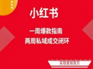 爆款小红书免费流量体系课程(两周变现),小红书电商教程-KJ分享