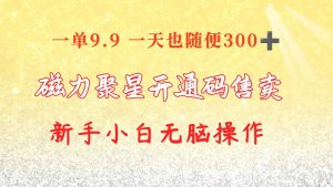 快手磁力聚星码信息差 售卖  一单卖9.9  一天也轻松300+ 新手小白无脑操作-KJ分享