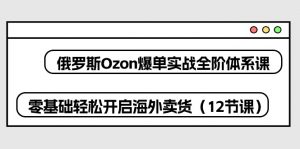 俄罗斯Ozon爆单实战全阶体系课，零基础轻松开启海外卖货（12节课）-KJ分享