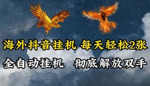 海外抖音挂机，全自动挂机，每天轻松两张-KJ分享