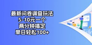 最新问卷调查玩法，5-10元一个，两分钟搞定，单日轻松100+-KJ分享