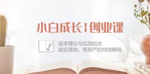 小白成长创业课:追求理论与实践结合,踏实落地,有尊严的持续赚钱(42节)-KJ分享