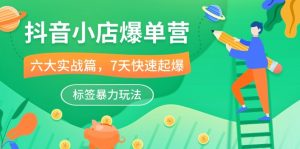 抖音小店-爆单营，6大 实战篇，7天 快速起爆，标签暴力玩法（41节课）-KJ分享
