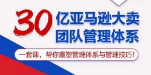 30亿 亚马逊 大卖团队管理体系,一套课,帮你重塑管理体系与管理技巧-KJ分享