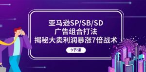 亚马逊SP/SB/SD广告组合打法，揭秘大卖利润暴涨7倍战术 (9节课)-KJ分享
