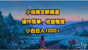 小说推文新玩法,操作简单,收益稳定,日入1000+-KJ分享