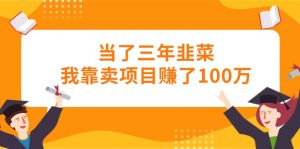 当了三年韭菜我靠卖项目赚了100万-KJ分享