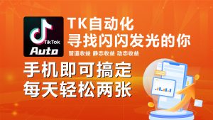 海外抖音TK自动挂机,手机全自动挂机,每天轻松搞2张-KJ分享