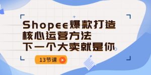 Shopee爆款打造核心运营方法,下一个大卖就是你(13节课)-KJ分享