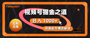 红利无限!视频号掘金之道,深度解析起号爆流秘诀,轻松实现日入 1000+!-KJ分享