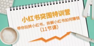 小红书突围特训营,带你玩转小红书,拆解小红书如何赚钱(11节课)-KJ分享